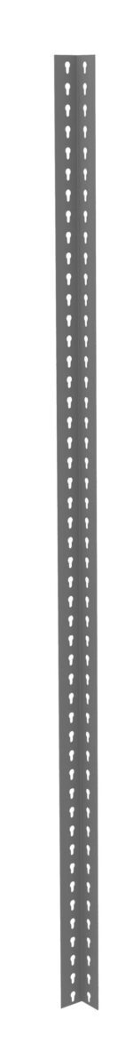 Image of a long, gray metal corner bead with a perforated design along its length. The perforations form a pattern of small, evenly spaced triangular holes.
