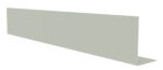 A computerized rendering of a gray L-shaped metal bracket, shown at an angle. The longer side is vertically oriented, while the shorter side extends horizontally at the bottom. The background is plain white.