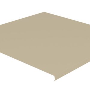 A beige, flat rectangular metal panel with slightly raised edges. The panel has a smooth texture and a small hole in one corner. It is shown against a white background.