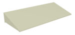 A beige, rectangular, sloped object resembling a ramp or wedge on a white background.