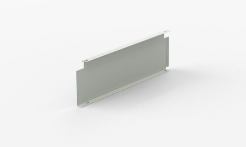 f6vua301xotilrolicus.jpg A light gray metal plate with four small holes, two on each end, positioned upright against a plain white background. The edges are slightly notched.