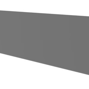 A gray, L-shaped metal beam is shown against a plain white background. The profile features a vertical section and a perpendicular base, resembling a structural support component.
