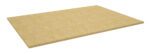 Rectangular piece of MDF (medium-density fiberboard) with a smooth, light brown surface and visible fibrous texture, set against a plain white background.