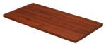 Rectangular wooden shelf with a smooth, polished finish and rich brown color. The grain pattern is slightly visible, adding texture to the surface. The edges are straight and clean, suggesting a sturdy and modern design.
