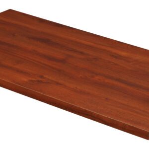 Rectangular wooden shelf with a smooth, polished finish and rich brown color. The grain pattern is slightly visible, adding texture to the surface. The edges are straight and clean, suggesting a sturdy and modern design.
