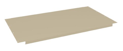 A beige, rectangular metal panel with smooth edges. It has small holes in the corners, possibly for mounting or attachment purposes. The panel is shown against a plain white background.