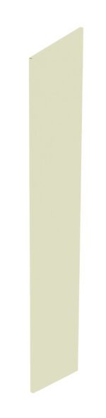 A tall, thin, rectangular beige panel standing upright against a plain white background.
