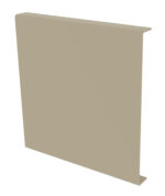 A beige, rectangular metal panel with a vertical extension on one side, viewed against a white background, positioned slightly at an angle.