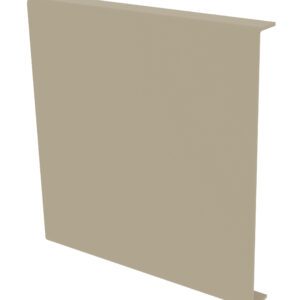 A beige, rectangular metal panel with a vertical extension on one side, viewed against a white background, positioned slightly at an angle.