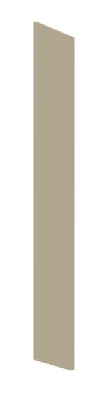 A tall, narrow, beige rectangular panel standing upright against a plain white background.