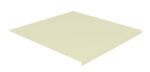A beige rectangular sheet with thin edges, slightly elevated on one side. The surface appears smooth, and a small hole is visible on one corner against a white background.