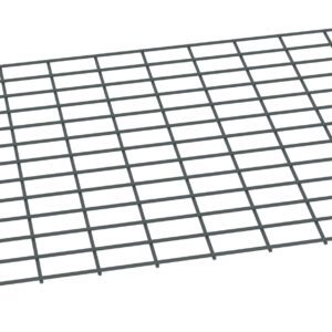 A tilted rectangular metal grid with evenly spaced horizontal and vertical lines on a white background.