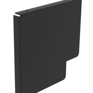 A sleek, dark gray card holder with a minimalist design. The holder has a slightly angled edge and a thin opening on the top, suitable for holding cards or similar items.