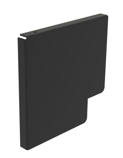 A sleek, dark gray card holder with a minimalist design. The holder has a slightly angled edge and a thin opening on the top, suitable for holding cards or similar items.