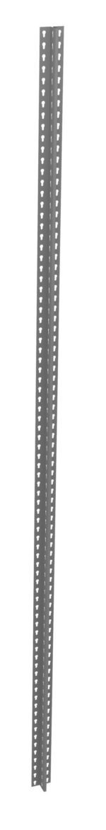 Metal T-shaped bracket with evenly spaced holes along the length of its arms, likely used for structural or mounting purposes against a white background.