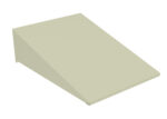 A 3D illustration of a beige wedge-shaped prism with a rectangular base, shown on a plain white background.