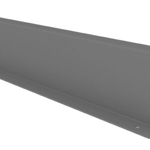 A gray metallic bracket with a flat, elongated design and holes at each end. It has a textured surface, appearing sturdy and industrial. The bracket is shown against a white background.