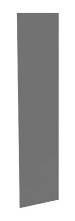 A tall, narrow gray rectangle on a white background, appearing to be slightly tilted to one side.