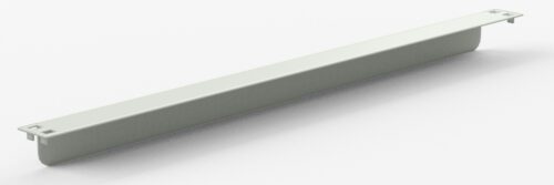 hsnz1k7hvgpkgfjkuz9l.jpg A light gray, elongated plastic bracket with two mounting holes on each end, designed for attaching to a flat surface. The bracket has a smooth finish and is shown from a slightly elevated angle, highlighting its simple, functional design.