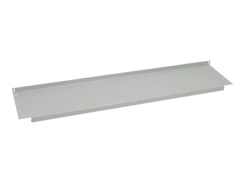 hxselz37w8mn5qazln9y.jpg A long, flat, rectangular metal shelf with a lip at each end, designed for mounting. The shelf is light gray and has mounting holes at both ends.