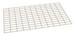 A beige rectangular wire grid laid flat against a white background. The grid is composed of evenly spaced horizontal and vertical lines, forming a pattern of square openings.