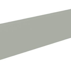 A rectangular, light gray metal panel with angled edges. The panel has mounting holes on both ends, suggesting it is designed to be attached to another surface or structure. The simplicity of design indicates possible use in construction or industrial settings.