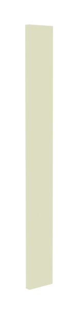 A tall, narrow 3D object stands vertically against a white background. The object is rectangular with a pale green color, resembling a thin, elongated block or panel.