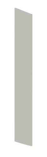 A tall, narrow rectangular panel in a light gray color, standing upright against a white background. The surface appears smooth and even, with clean, straight edges.