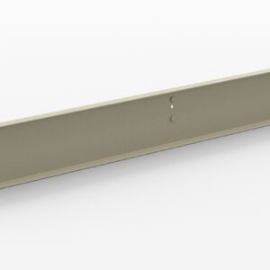 A long, narrow metal bracket with mounting holes on each end and a central hole. It is displayed against a plain white background.