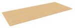 Rectangular slab of wood with a smooth surface, seen at an angle. The wood has a light brown color and displays a clean, unblemished texture, suggesting it could be used for furniture or construction purposes.