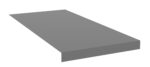 A long, flat, rectangular gray slab with a beveled edge, viewed from an angle, set against a white background.