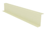 A beige metal bracket with two horizontal flanges and holes for mounting, shown from a side angle against a white background.