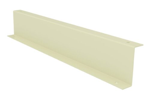 A beige metal bracket with two horizontal flanges and holes for mounting, shown from a side angle against a white background.