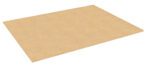A flat, rectangular sheet of medium-density fiberboard (MDF) in a light brown color, shown against a white background.
