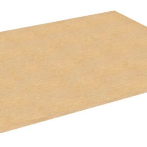 A flat, rectangular sheet of medium-density fiberboard (MDF) in a light brown color, shown against a white background.