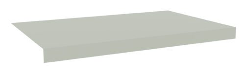 A rectangular, light gray surface or platform is shown at an angle against a plain white background. The object appears to be a simple 3D representation, resembling a flat shelf or block.