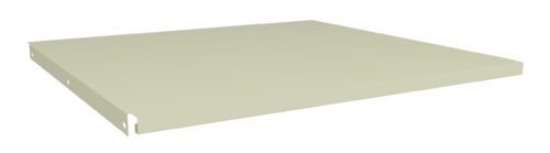 iyh0xasthp1zvgk4klbq.jpg A beige, rectangular metal shelf with a flat surface and slightly raised edges, shown at an angle on a white background.