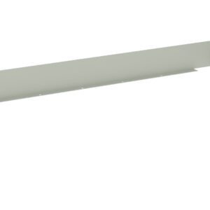 Minimalist metal frame with three connected flat panels forming a U-shape. The structure is gray and appears to be part of a modular or adjustable system, with holes along the edges for assembly or connection.