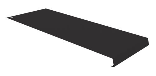 j2lm71tikkrokg9nuuyb.jpg A black, L-shaped metal bracket with a small hole at one end, shown from a side angle on a white background.