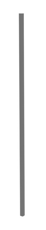 A tall, thin, vertical gray pole against a white background.