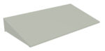 A simple, light gray, rectangular, sloped panel viewed from an angle, resembling a ramp or wedge. The design is minimalistic, with clean edges and a smooth surface.