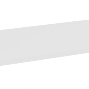 A rectangular, flat, white surface viewed from an angle against a plain white background.