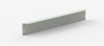 A long, rectangular metal strip with a light gray finish, featuring two holes on each end. The strip is set against a plain white background, casting a subtle shadow.
