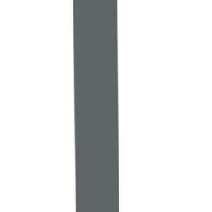 A vertical gray rectangle leaning slightly to the right on a white background.