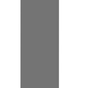 A tall, flat, rectangular gray panel is standing upright against a plain white background. The panel has a smooth surface and a consistent color with no visible markings or features.