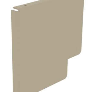 A beige, rectangular object with a thin white strip running along the top edge. It has a rounded notch on one side, giving it a unique shape. The object is photographed against a white background.