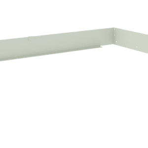 A metal frame with three connected sides, forming an open rectangular shape. The structure is light grey with small holes for assembly on the vertical edges.