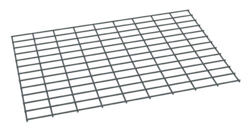 jvxvtegwjnym0t9brl5u.jpg A black metal grid with evenly spaced square openings, laid flat at an angle against a white background.