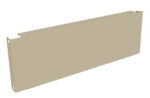A beige, rectangular metal panel with flanges on each end and a hole on one side for mounting.