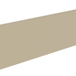 A beige, rectangular metal panel with flanges on each end and a hole on one side for mounting.